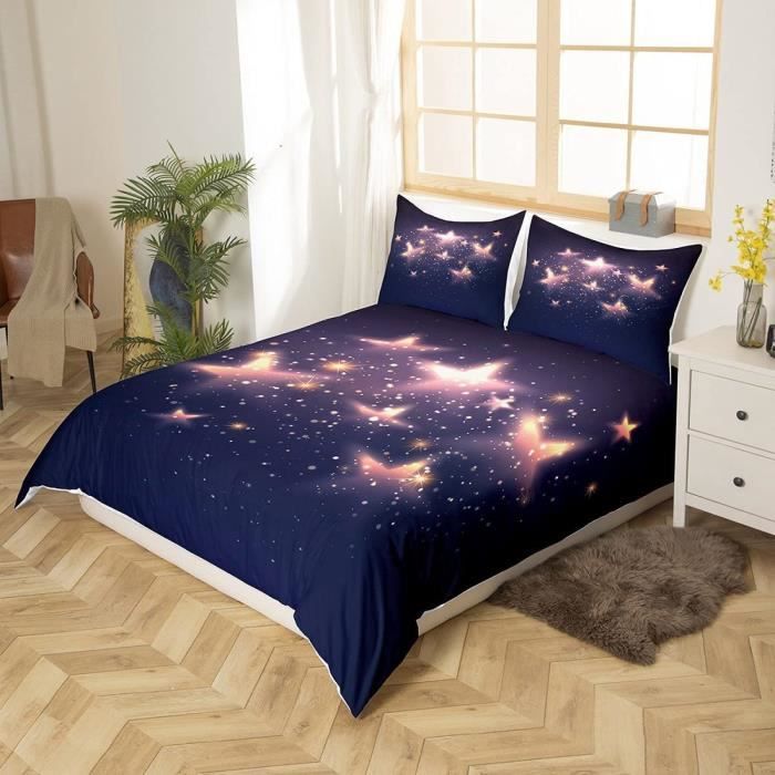 Housse de Couette 150x200 Étoile Parure de Lit Imprimée 3D Housses de