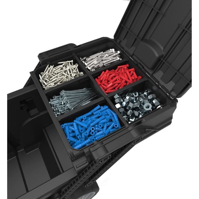 KETER Baule Da Cantiere 15G Nero - Robustissimo, Impermeabile E Con Ruote!