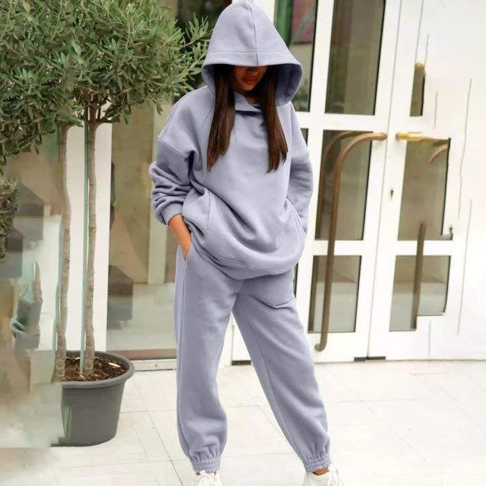 Survetement Femme AUTREMENT Gris Coton Polyester Jogging Fitness Gris Cdiscount Pret a Porter