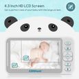 Babyphone CAMPARK Moniteur bébé 2.4GHz Transmission sans fil, 4.3" Large LCD Bébé Surveillance-2