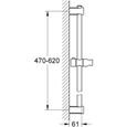 Barre de douche 600 mm - GROHE - Vitalio Universal - Chromé - ABS - Blanc-2
