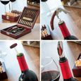 SHOP-STORY - Ensemble d’accessoires à vin et échiquier en coffret (37 pièces) Cadeau idéal pour les fans de vin et d’échecs-2