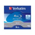 Verbatim - BD-R 25 Go 6x - 5 supports - Boîtier CD-2