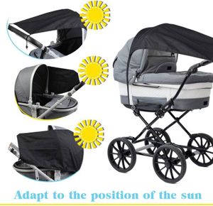 Pare-soleil Universel Altabebe Pour Poussette - Protection UV 50+ - Gris Clair - Facile à Ajuster