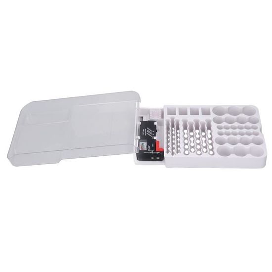 Boîte De Stockage Batterie 104 Grilles Avec Testeur - Organisateur Transparent Pour AAA AA C D 9V