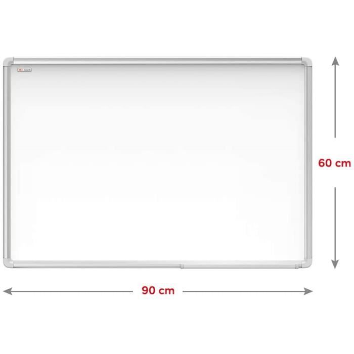 Tableau Blanc Magnétique Effaçable à Sec avec Cadre en Aluminium Premium  EXPO 60x40cm