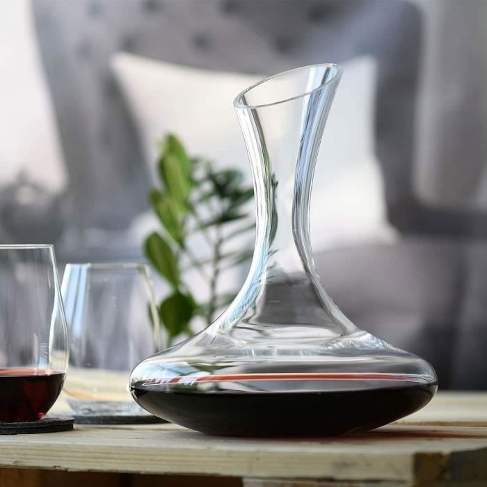 Carafe à Vin Rouge Avec Aérateur Intégré - En Verre Cristal, Design Iceberg, Décanteur Cadeau (18,5cm) - 3