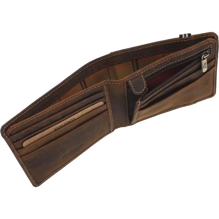 Visconti Portefeuille en cuir avec fermeture lastique bloquant