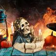 Crânes humains, statues effrayantes d'Halloween, décorations de statue de salle en résine g5911-3