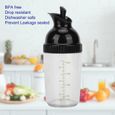 Drfeify bouteille de vinaigrette Shaker à vinaigrette 200 ml sans BPA pour éviter les fuites pot à vinaigrette avec couvercle-3