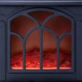 NEWTECK-Cheminée électrique à flamme classique décorative en céramique, portable, thermostat, 2 niveaux, sécurité de surchauffe-3