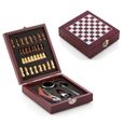 SHOP-STORY - Ensemble d’accessoires à vin et échiquier en coffret (37 pièces) Cadeau idéal pour les fans de vin et d’échecs-3