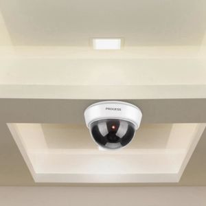 FAUSSE CAMÉRA DÔME DE SÉCURITÉ EXTÉRIEURE ÉTANCHE IP54 LED Rouge Clignotante Item 13786489