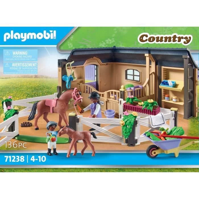 3 chevaux morgan, quarter horse & shagya Playmobil