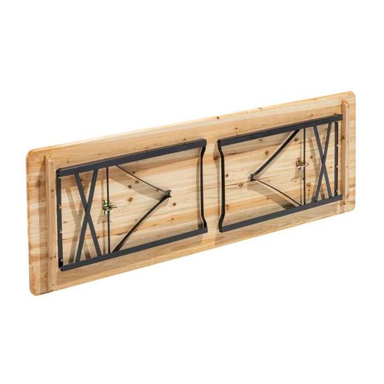 Table Et Bancs Pliables Bois 180cm Lot De 5 Achat Vente Ensemble Table Et Chaise De Jardin Table Et Bancs Pliants En B Cdiscount