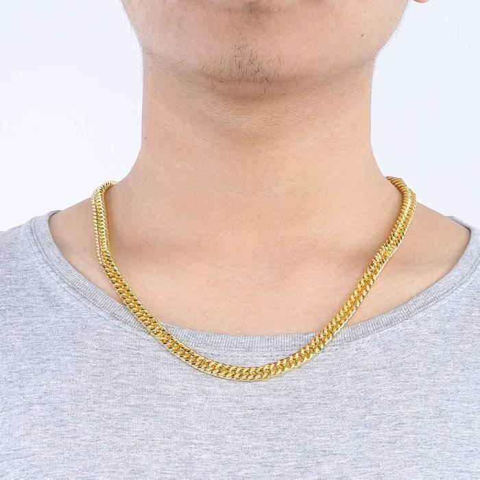 Stfery Chaîne Inoxydable Homme Femme - Collier Chaîne Rolo 50cm, Bijoux Élégants Cadeau Anniversaire