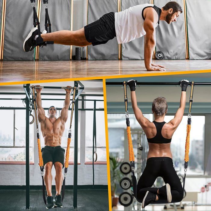 Bande élastiques Musculation Homme | Résistance Musculation Premium | Bande Traction - Étirement Renforcement Musculaire | Bandes élastiques pour Yoga Pilates Fitness Gym Récupération Hommes Femmes Bande élastiques Musculation Homme | Résistance Musculation Premium | Bande Traction - Étirement Renforcement Musculaire | Bandes élastiques pour Yoga Pilates Fitness Gym Récupération Hommes Femmes