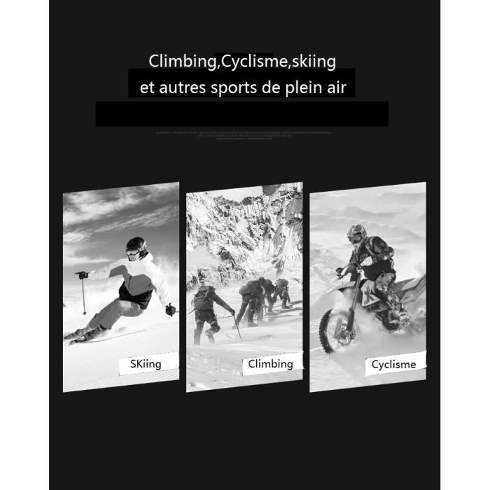 Gants Sports de plein air écran Tactile Coupe-Vent Imperméable Chaud  Unisexe Mitts de Cyclisme Ski Randonné Chasse Camping Noir - Cdiscount Sport