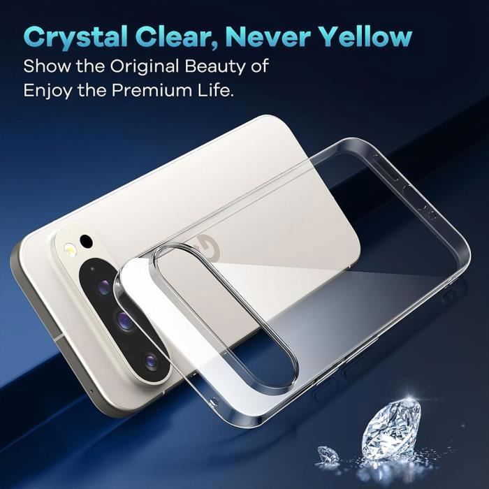 Smartphone 6,8" Pixel 9 Pro 5G Débloqué - 128Go + 6Go RAM - Double SIM - Android - Batterie 6800mAh