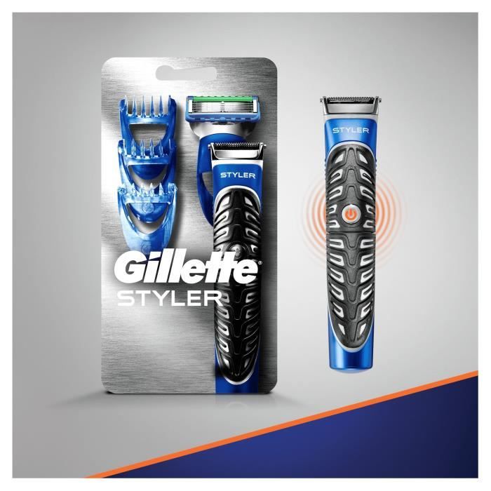 Tondeuse électrique Gillette All In One 3-en-1 Avec Lame ProGlide Fusion 5 - Rechargeable Sans Fil - Bleu - Pour Homme