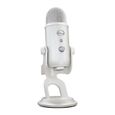 Microphone USB - Blue Yeti Premium - Pour Enregistrement, Streaming, Gaming, Podcast sur PC ou Mac - Blanc White Mist-0