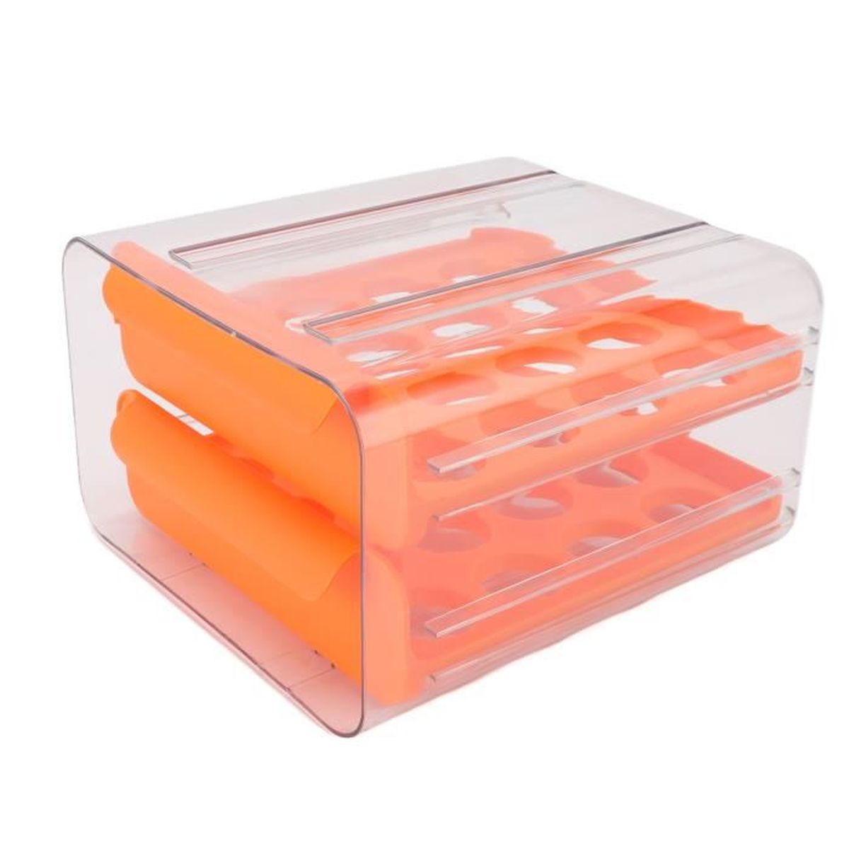 Boîtes à œufs Empilables (2 Pièces) - 18 Emplacements Avec Couvercle, Transparentes, Qualité Alimentaire