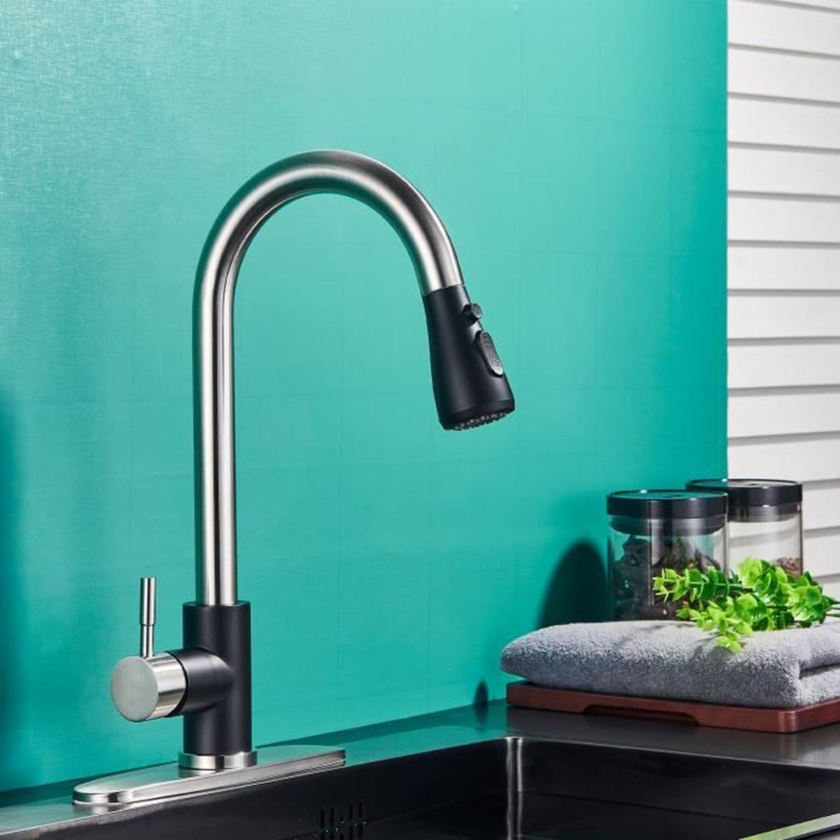 Robinet à Capteur Automatique Infrarouge Pour Salle De Bain Robinet De Lavabo Sans Contact En Laiton à Piles Robinet D'eau Froide Hauteur 32 Cm