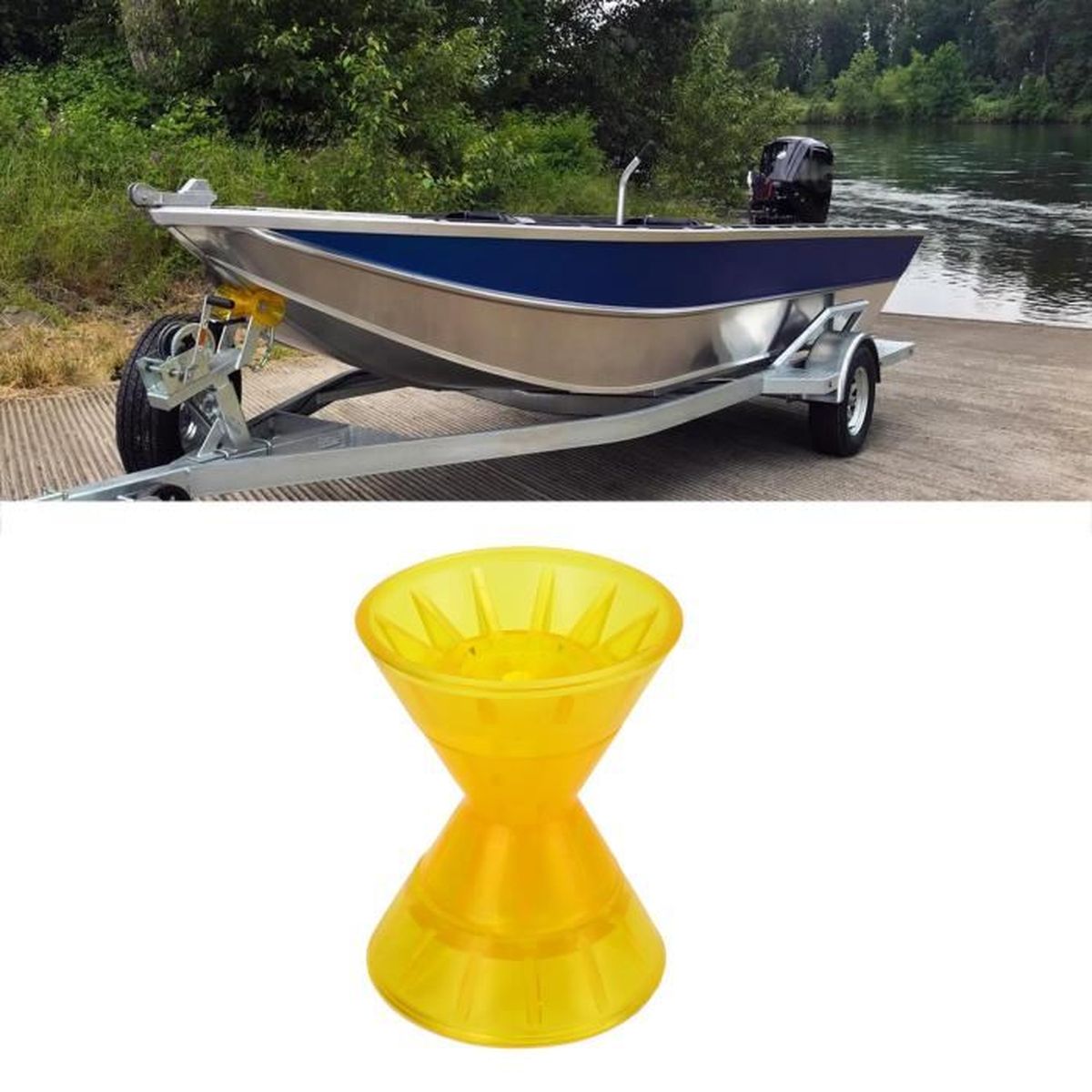 Rouleau D'Arc De Remorque De Bateau 8,9 Cm - Polyuréthane Résistant - Protection Et Lancement Facile