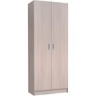 PEGANE Armoire multi-usages avec 2 portes en bois couleur chêne - Dim : H180 x L73 x P37 cm