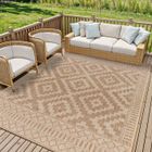 LIVABLISS SURYA Tapis d'Extérieur/Intérieur Aspect Jute TRICIA 160x213cm Beige/Ivoire