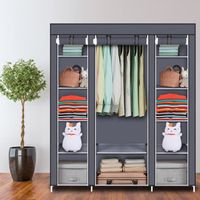 SONGMICS Armoire de Rangement XL - Penderie souple de vêtement Pliable en Toile 110 x 45 x 175