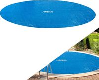 AREBOS Bâche de piscine solaire | Bâche Solaire ronde Ø 4,57m | Bâche Solaire épaisseur 120 µm |Bâche Thermique |Bleu