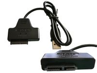 Adaptateur convertisseur MINISATA vers USB 2.0, permet d'utiliser un disque dur ou un lecteur graveur slim SATA sur un port USB