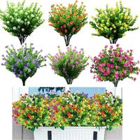 Lot de 6 Bouquets Fleurs Artificielles-Multicolore