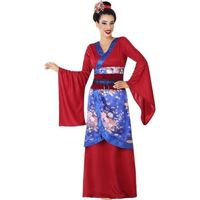 Déguisement Femme Japonaise - ATOSA - Costume Asiatique - Rouge - Adulte