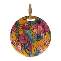 Etiquette sac ou bagage ronde couleur motif perroquet - Color Pop - France