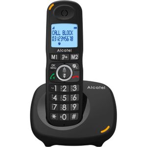 Téléphone fixe XL595 B, téléphone sans fil à grosses touches, gra
