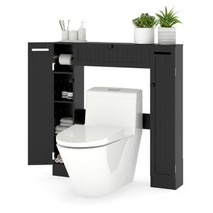 Porte Papier Toilette, Support Papier Rouleau sans Percage Derouleur Papier WC,Distributeur Papier avec Tablette, PORTE ROULEAU WC - Bricolage