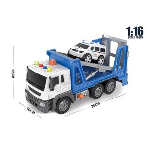 VOITURE - CAMION Jouet de camion de remorquage de remorque de grue pour des enfants, son et lumière, véhicule d'ingénierie mou