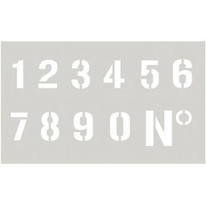 JEU DE COLORIAGE - DESSIN - POCHOIR Pochoir Chiffres n°2 - Noir - 12 x 20 cm - Pour En