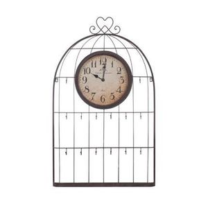 Porte Clés Ou Porte Bijoux Horloge Cage à Oiseaux Métal