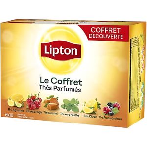 Thé Noir Coffret découverte, Lipton (50 sachets, 88 g)