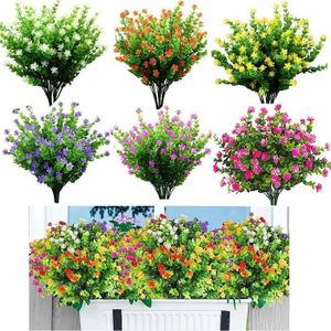 FLEUR ARTIFICIELLE Lot de 6 Bouquets Fleurs Artificielles-Multicolore