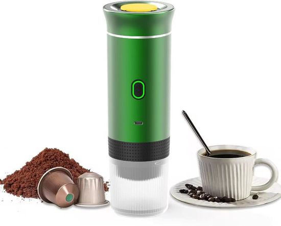 Machine à Café Portable 3 En 1 - Compatible Capsules Et Café Moulu - Rechargeable USB - Pour Camping, Bureau, Voyage