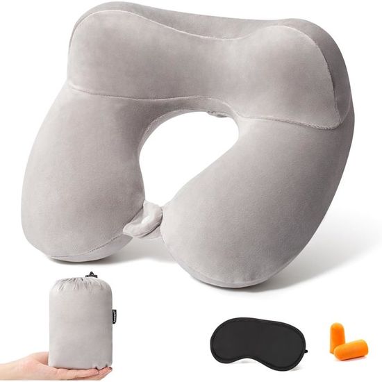 Oreiller de cou de voyage portable avec vêtements, sac de