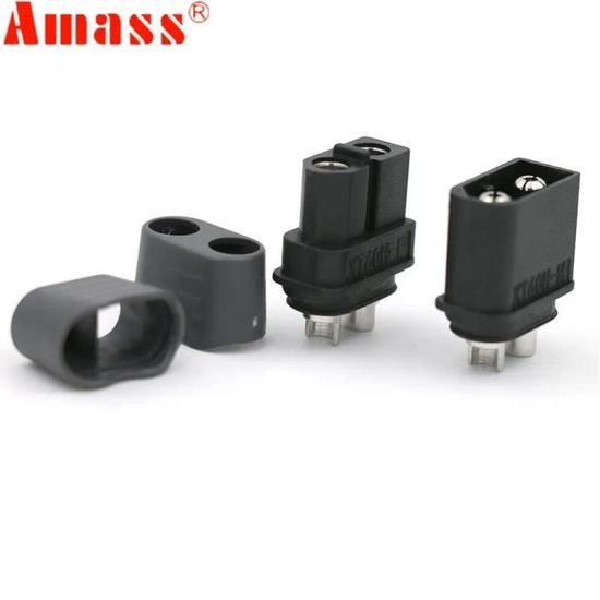 Connecteurs Amass MR30 - Lot De 10 Paires Mâle/femelle Pour Batteries RC Lipo - 30A Continu, Gaine De Protection Incluse