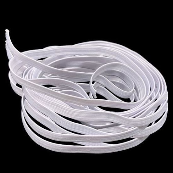 Trimming Shop Bande élastique Tressée Plate De 4 Mm Pour Couture, Projets D'art Et D'artisanat, Couture, Mercerie Et Vêtements, Noir, 3 Mètres