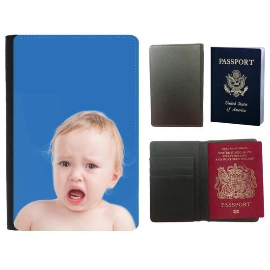 Cuir Pu Couverture De Passeport Q Bebe Qui Pleure Azzurro Universal Passport Leather Cover Achat Vente Porte Papiers Cdiscount