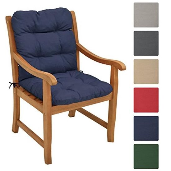 Beautissu Coussin banc Flair BK 100x50x10cm - Gris graphite - Coussin pour banc de jardin, terrasse, balcon - Jardin