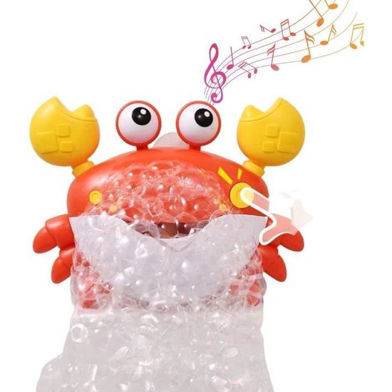Jouets de bain pour bébé,Machine à bulles de crabe avec musique, jouets